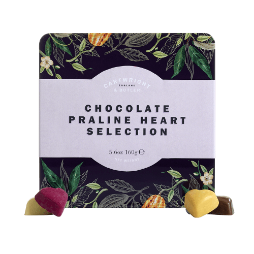 C&B Chocolate Praline Heart Selection Tin 160g