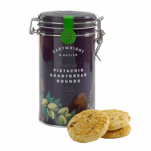 C&B Pistachio Shortbread Rounds Tin 200g