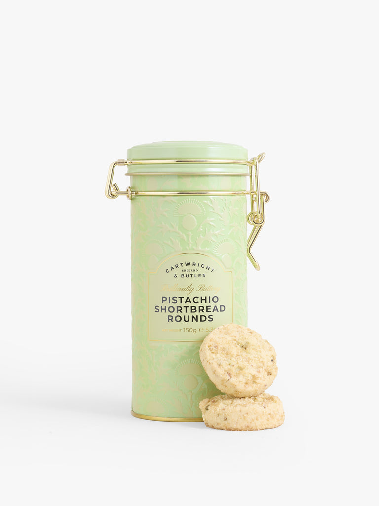 C&B Pistachio Shortbread Rounds in Tin