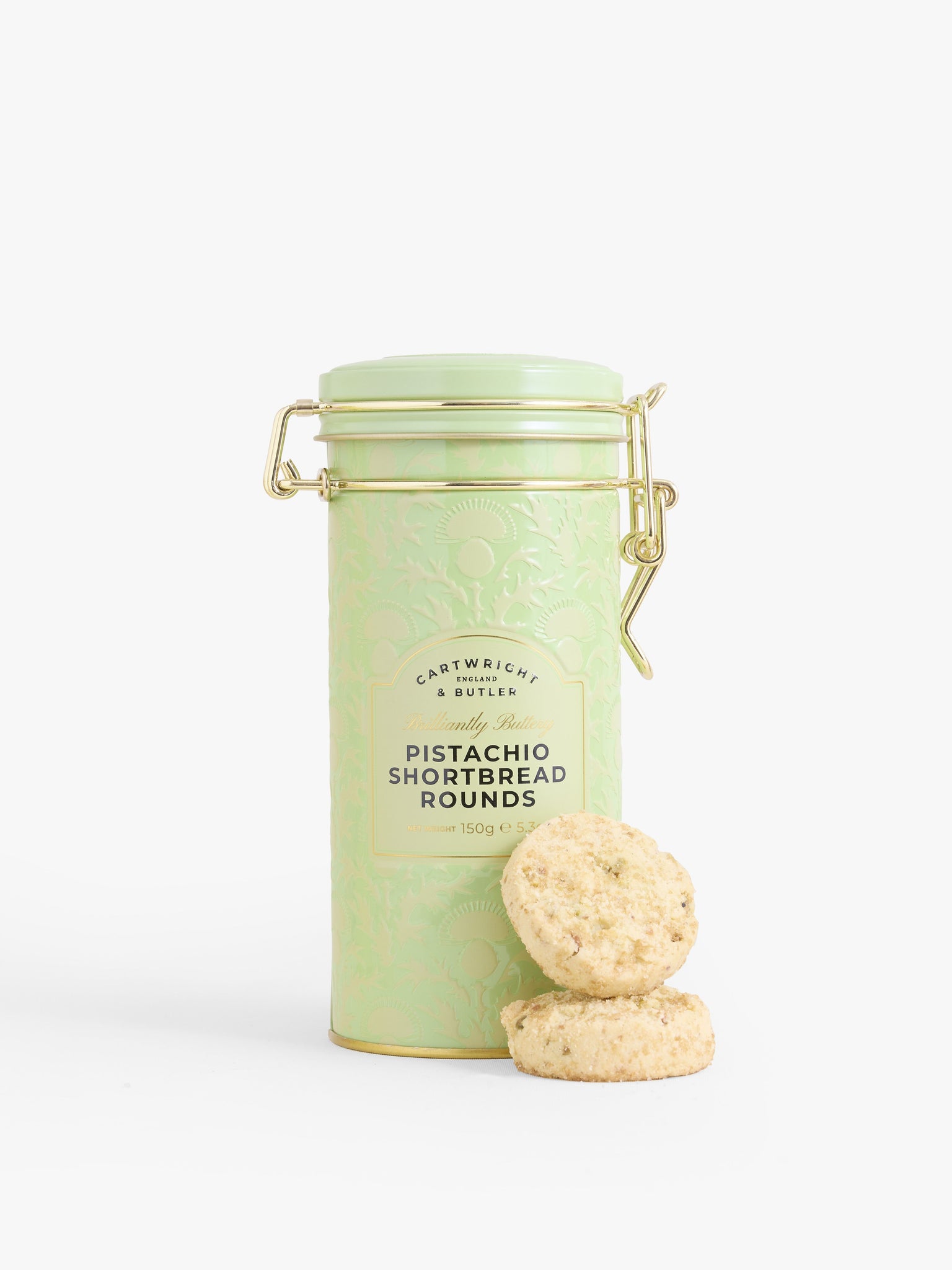 C&B Pistachio Shortbread Rounds in Tin – GoldGourmet