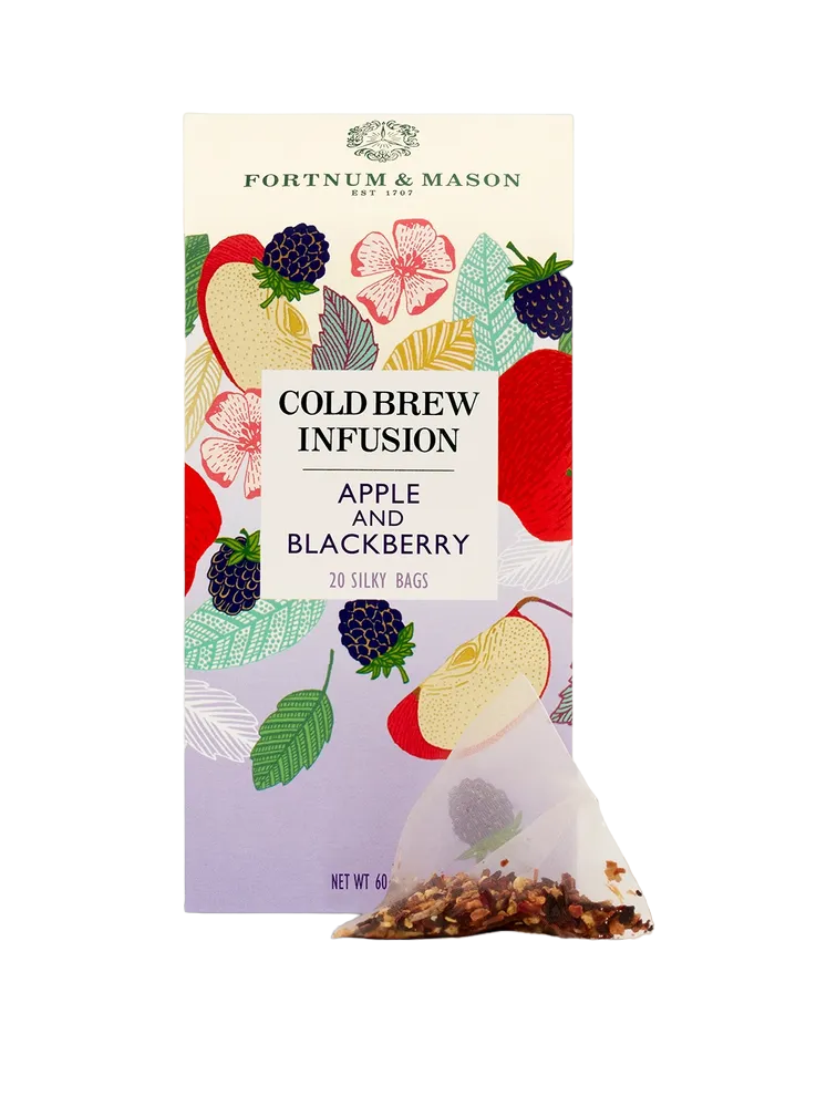 Fortnum & Mason Apple & Blackberry Cold Brew Infusion, 20 Silky Tea Bags, 60g