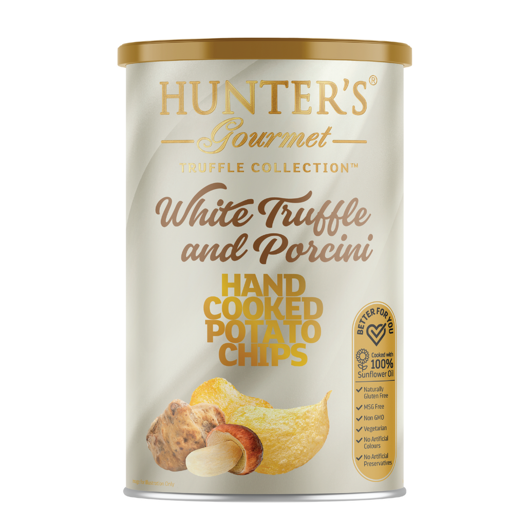 Hunter's Chips White Truffle and Procini 150g in Can