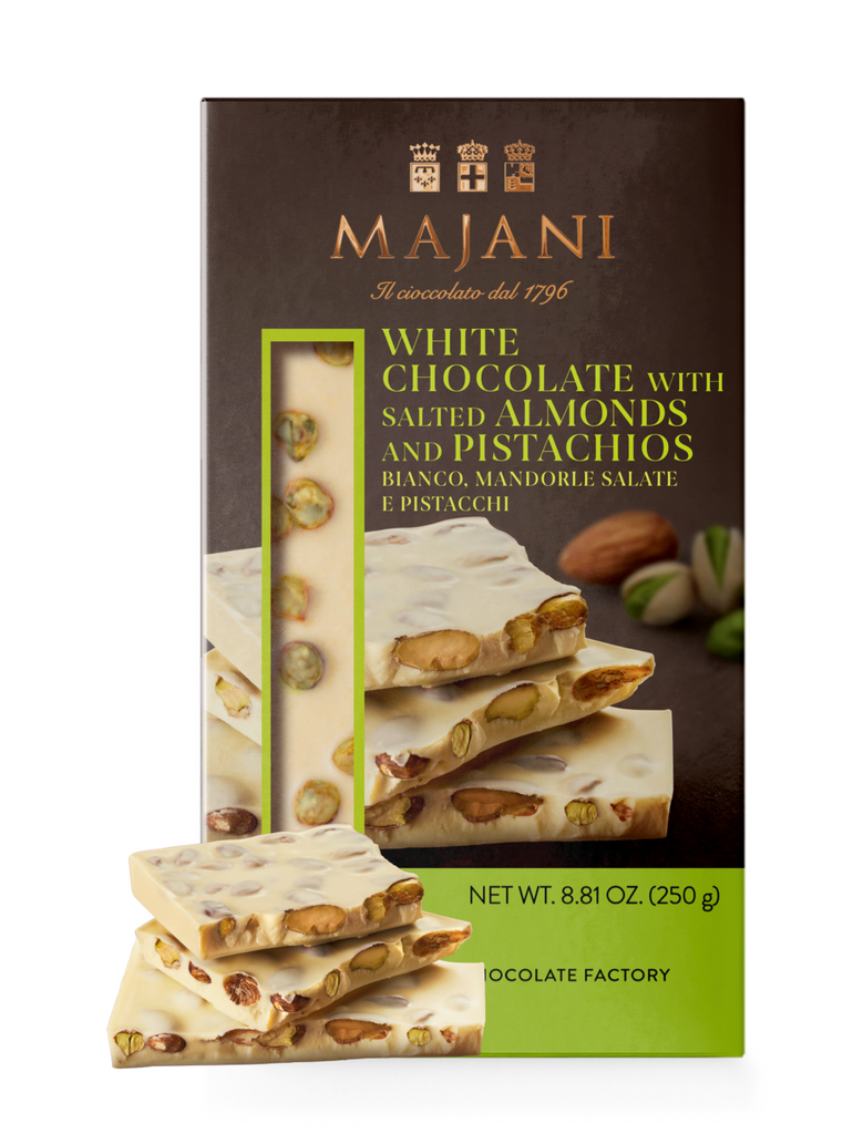 Snap White Chocolate with Almond & Pistachios 250g