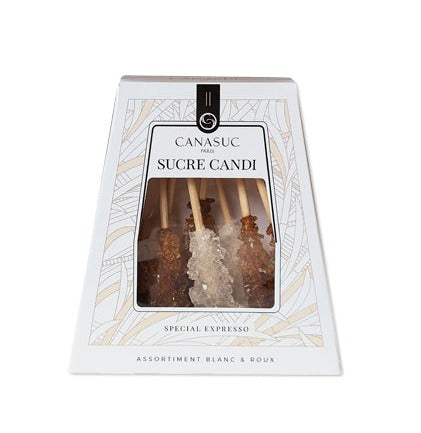 Canasuc White & Brown Candy Sticks Espresso Size 50g