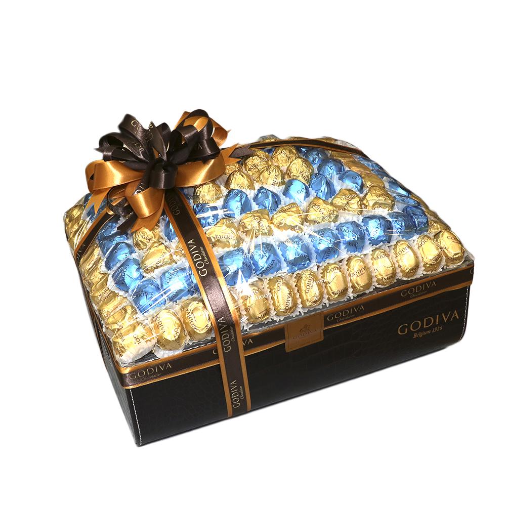 Godiva Oval Croco Hamper With Chocolate 2kg