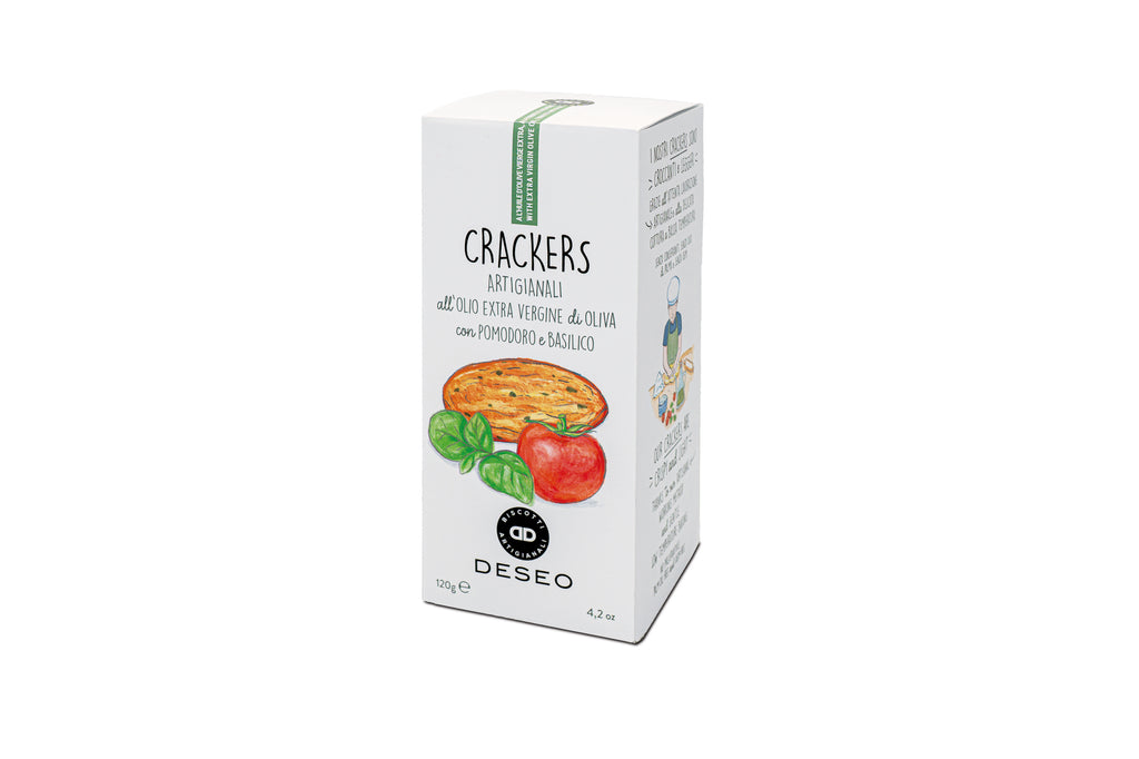 Deseo Crackers Tomato and Basil 120g